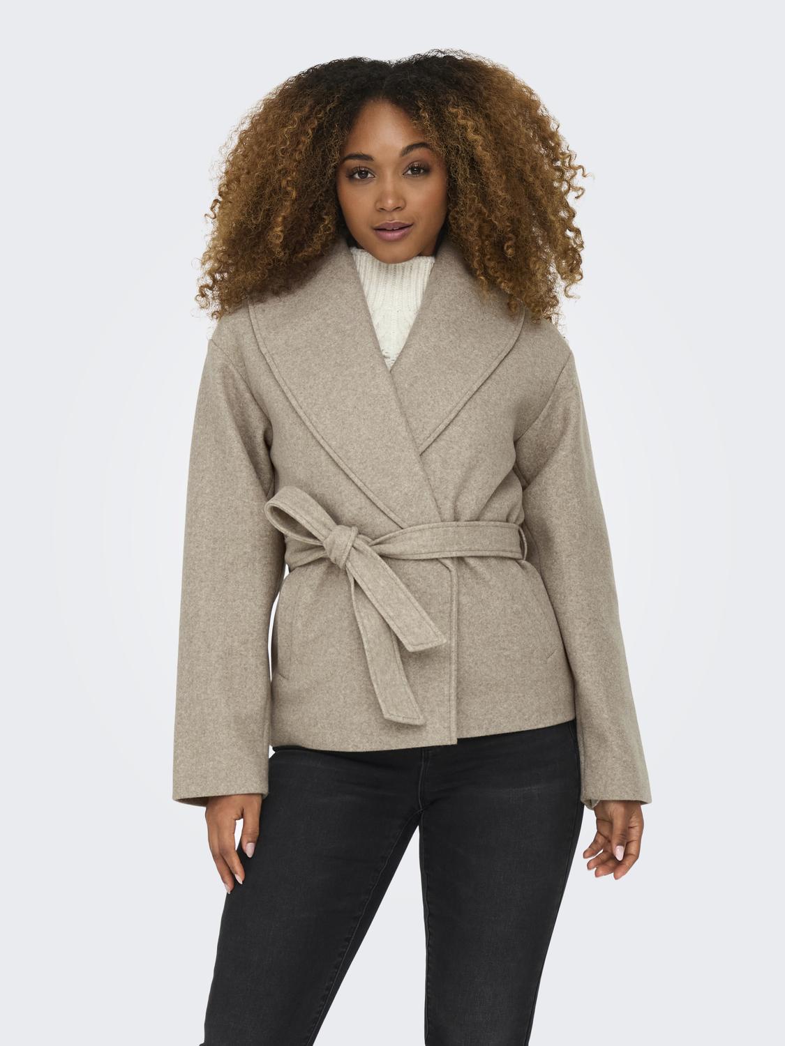 ONLAUGUSTA Short Coat - Beige